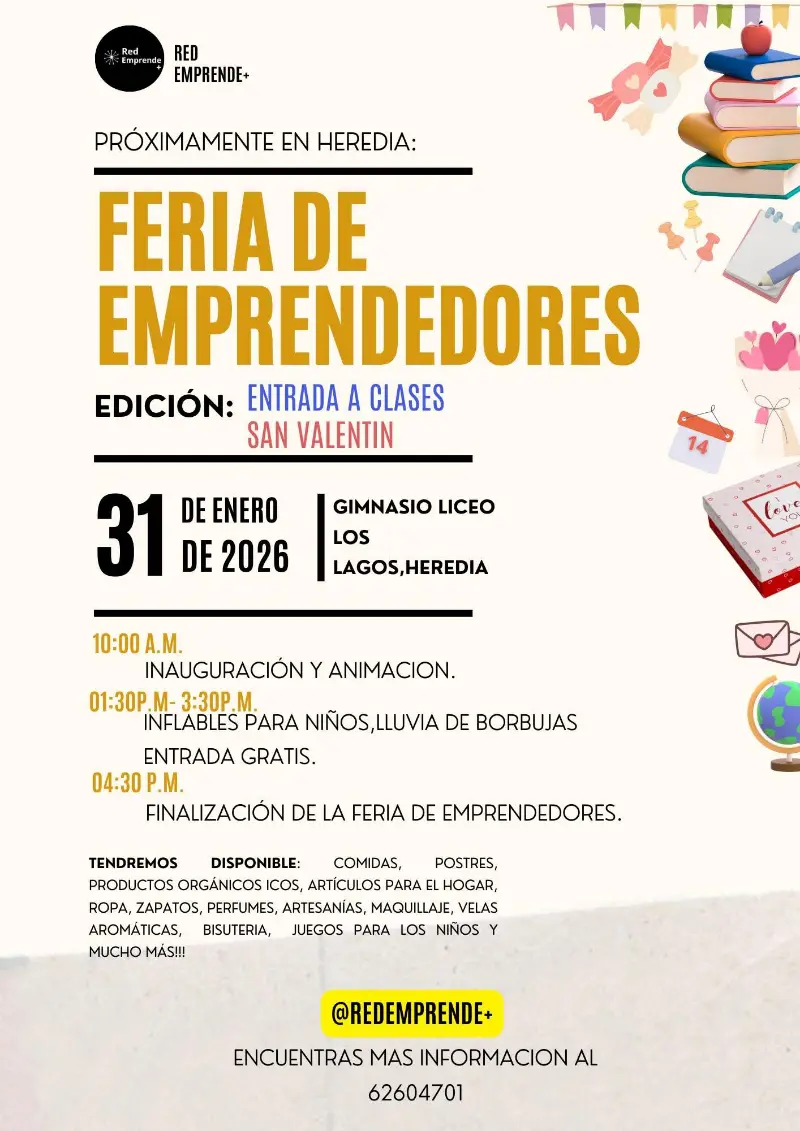 Que hacer hoy en Costa Rica: Espacio comunitario en Heredia para apoyar el comercio local con actividades para toda la familia.