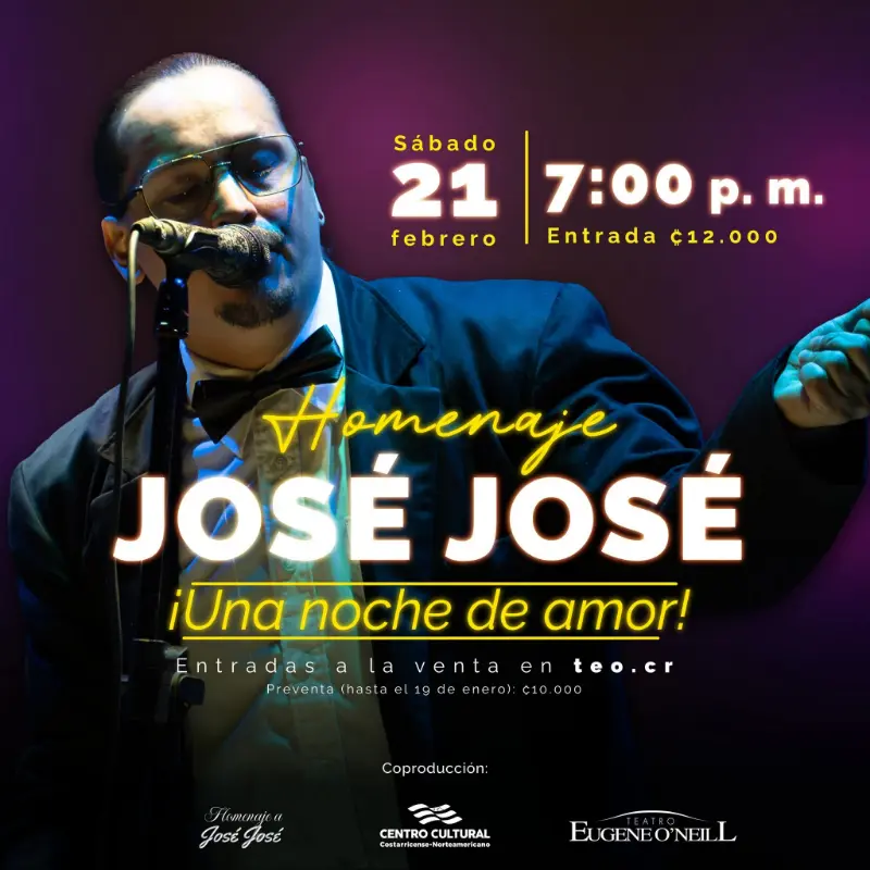 Que hacer hoy en Costa Rica: Concierto tributo al 'Príncipe de la Canción' con una banda de talentosos artistas nacionales.