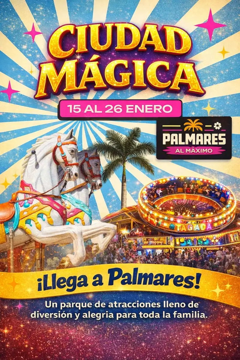 Que hacer hoy en Costa Rica: Parque de atracciones lleno de diversión y alegría para toda la familia en el marco de Palmares al Máximo.
