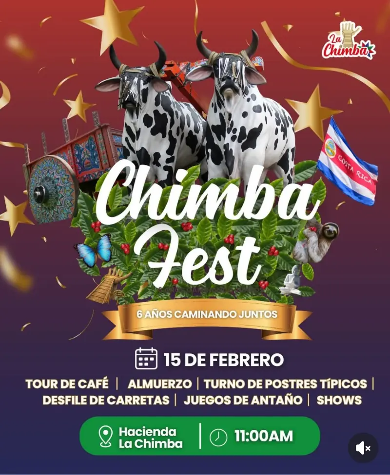 Que hacer hoy en Costa Rica: Celebración de aniversario con el primer desfile de carretas típicas, tour de café y juegos tradicionales.