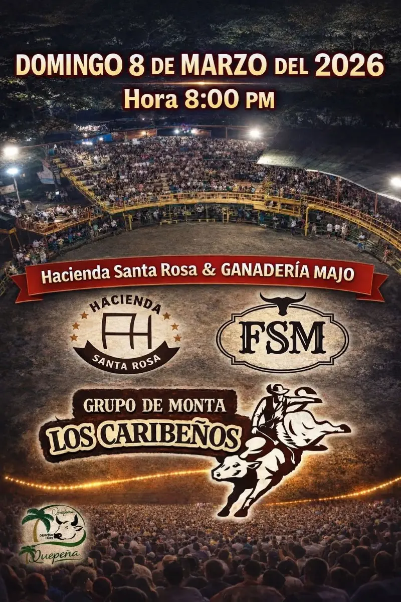 Que hacer hoy en Costa Rica: Espectacular evento de monta de toros con el Grupo Los Caribeños y las mejores ganaderías de la zona.