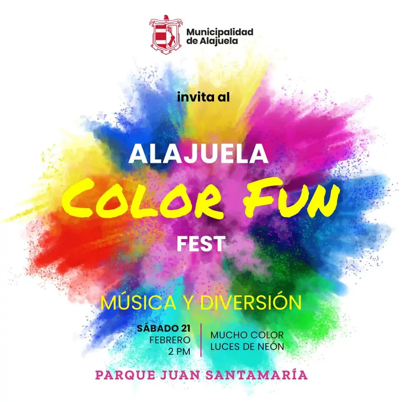 Que hacer hoy en Costa Rica: Cuarta edición del festival juvenil que combina música electrónica, agrupaciones en vivo y explosiones de polvos de colores.