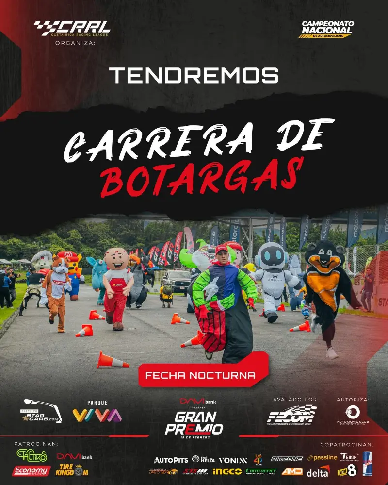 Que hacer hoy en Costa Rica: Divertido espectáculo de botargas como parte de las actividades del Gran Premio nocturno en Parque Viva.