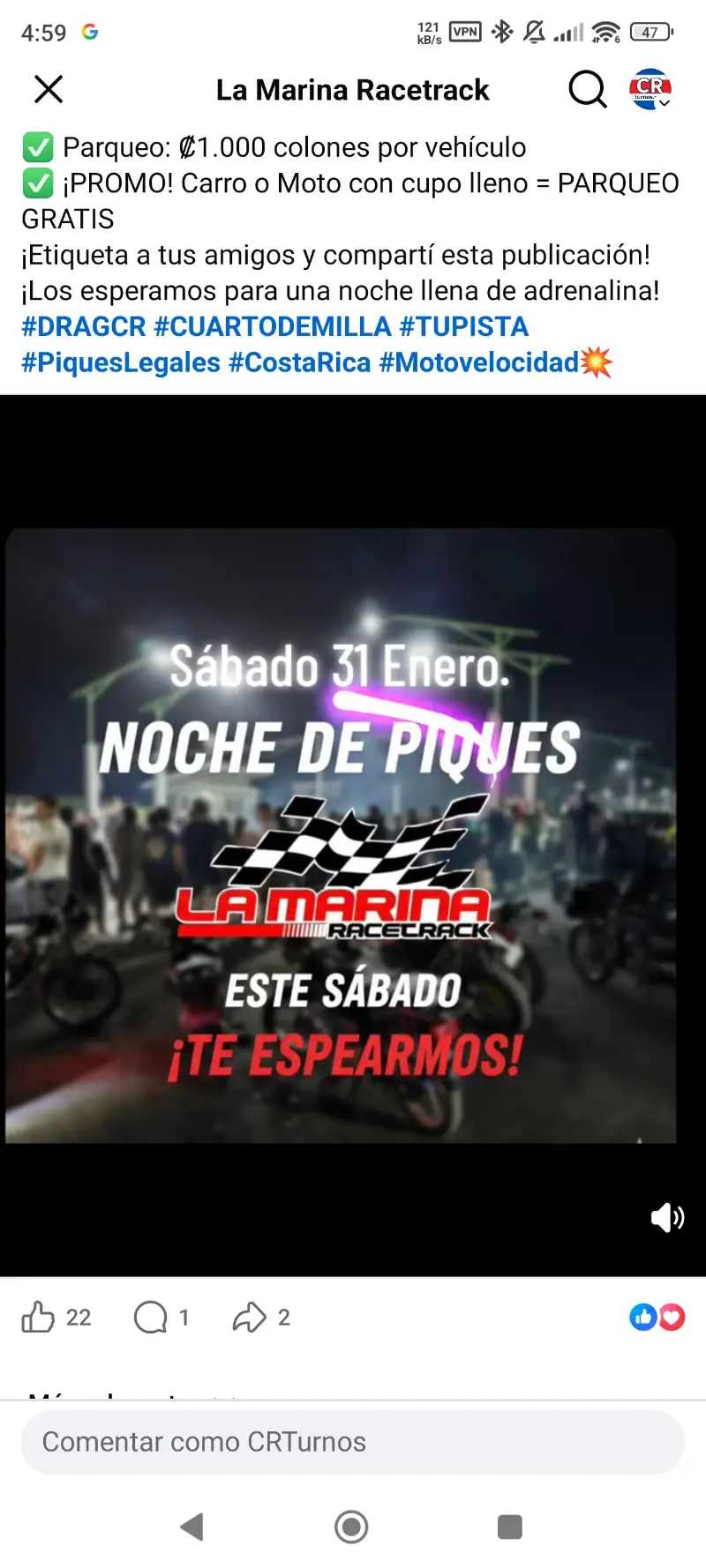 Evento de piques legales para aficionados en modalidad de cuarto de milla, abierto a todo tipo de vehículos.