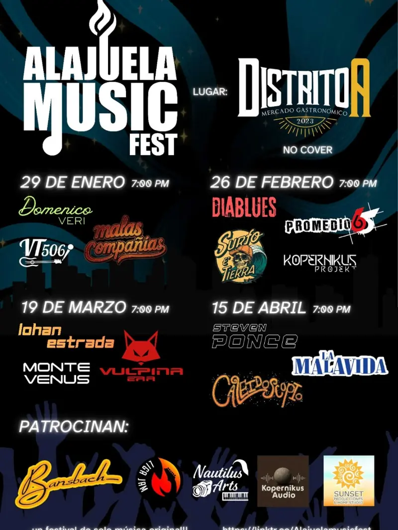 Que hacer hoy en Costa Rica: Festival de música original con presentaciones mensuales de bandas y artistas nacionales en un ambiente gastronómico.