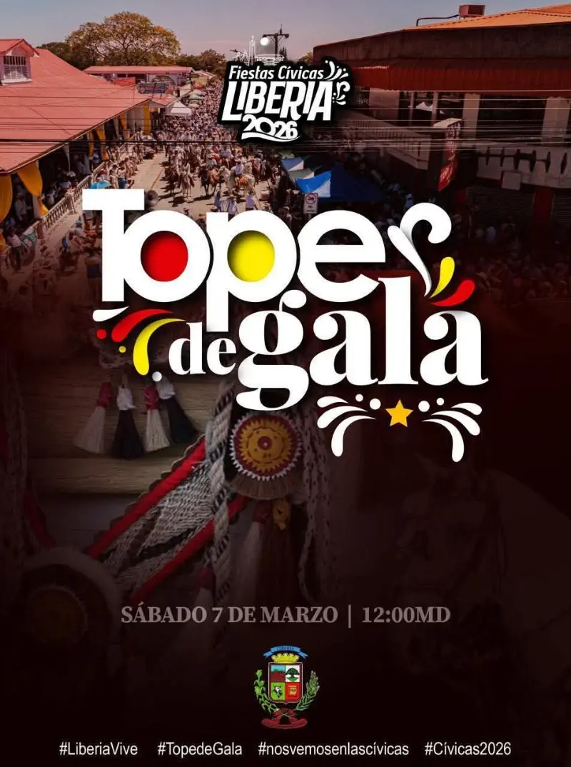 Que hacer hoy en Costa Rica: Tradicional desfile equino y de toros por las principales calles de Liberia, destacando la cultura sabanera de Guanacaste.