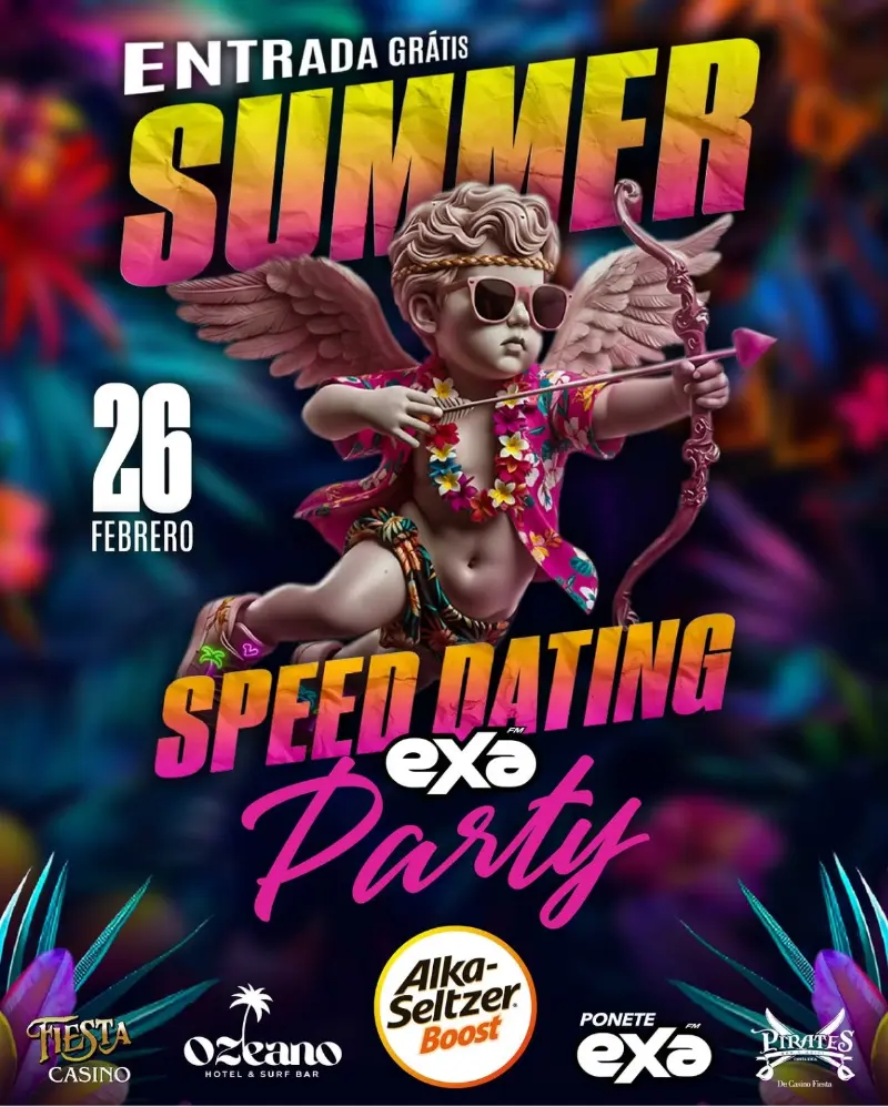 Que hacer hoy en Costa Rica: Viví una noche diferente este 26 de febrero a las 8:00 PM con el EXA Summer Speed Dating en Bar Piratas, Casino Fiesta Alajuela. Entrada gratis con inscripción.