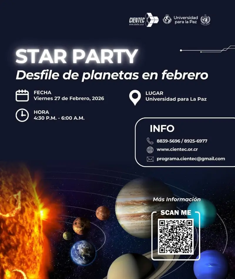 Observá el desfile de 6 planetas con telescopio, camping y actividades educativas en el Star Party de CIENTEC.