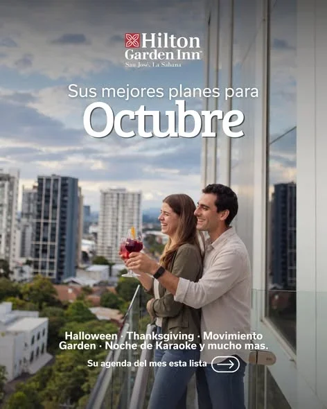 Disfruta de eventos especiales como Halloween, Thanksgiving, Movimiento Garden y Karaoke en Hilton Garden Inn La Sabana durante octubre.