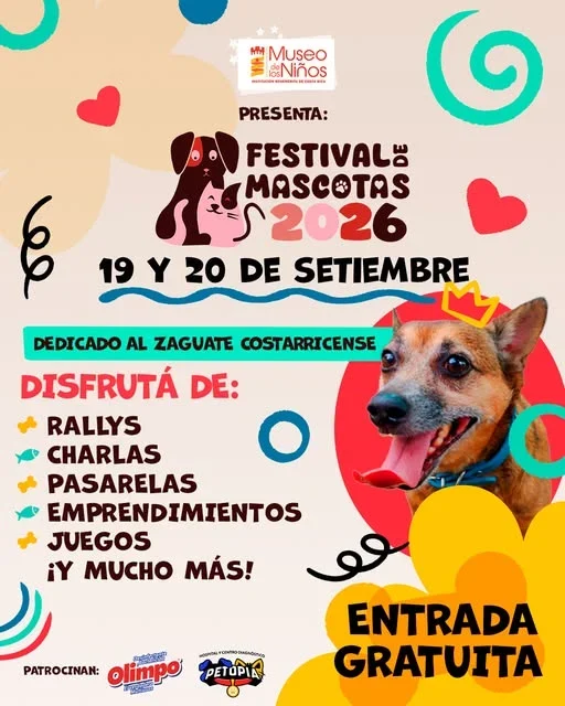 Evento gratuito dedicado al zaguate costarricense con actividades para disfrutar junto a tus mascotas en el Museo de los Niños.