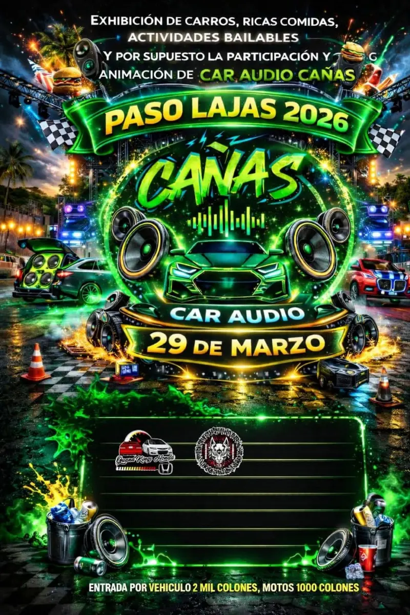 Exhibición de car audio, carros, comida, premios y baile durante el Domingo Alegre en Paso Lajas.