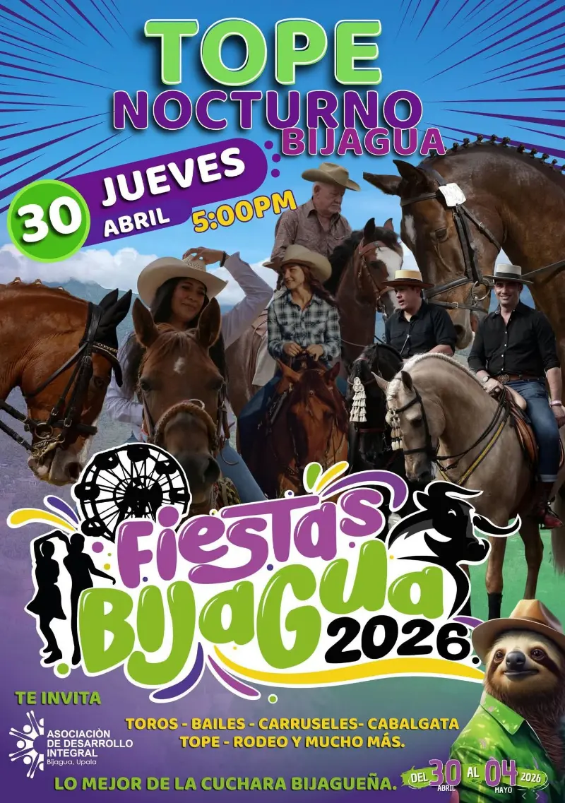 Que hacer hoy en Costa Rica: Participá en el tope nocturno de Bijagua con caballos, tradición y ambiente festivo.