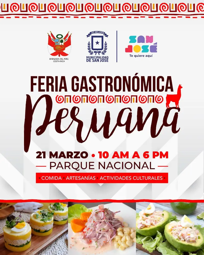 Disfrutá de la gastronomía peruana con comida típica, artesanías y actividades culturales.