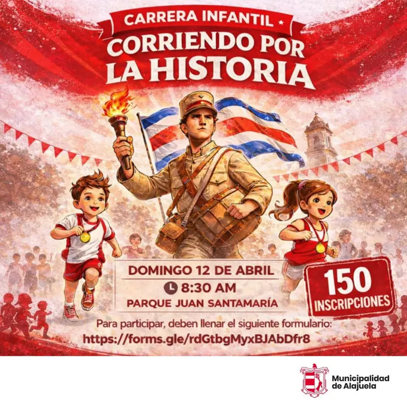 Que hacer hoy en Costa Rica: Actividad infantil en Alajuela que combina deporte, recreación y cultura en el Parque Juan Santamaría.