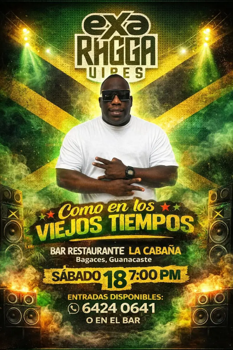 Que hacer hoy en Costa Rica: Evento de música con ambiente retro y vibes reggae en Bar La Cabaña, Bagaces.