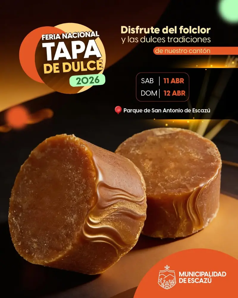 Que hacer hoy en Costa Rica: Disfrutá de tradiciones, cultura y dulces típicos en la Feria Nacional de Tapa de Dulce 2026 en Escazú.