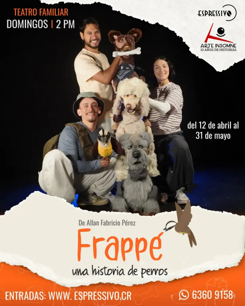 Que hacer hoy en Costa Rica: Obra familiar llena de humor y ternura con títeres, ideal para disfrutar en familia en Escazú.