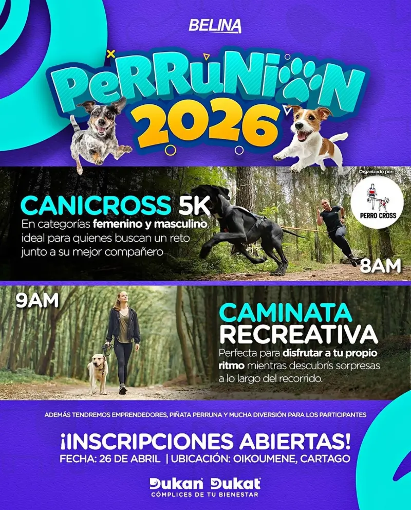 Que hacer hoy en Costa Rica: Disfrutá junto a tu perro de un evento lleno de deporte, diversión y actividades familiares en Cartago.
