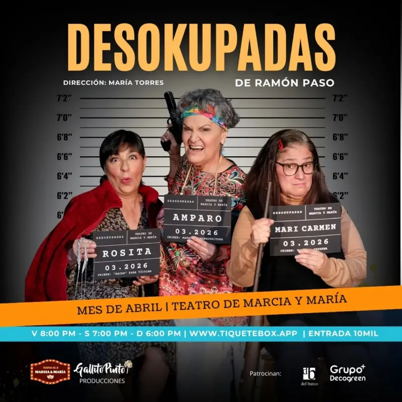 Comedia teatral protagonizada por tres mujeres con situaciones hilarantes.