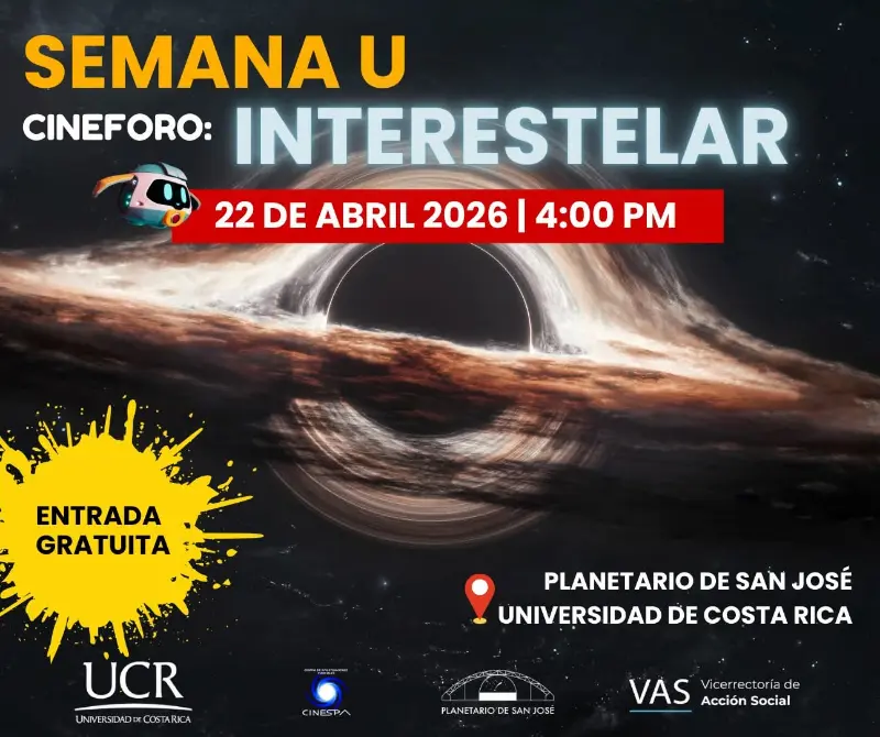 Que hacer hoy en Costa Rica: Proyección de Interestelar con cineforo junto a astrofísicos en la UCR. Cupo limitado para estudiantes.
