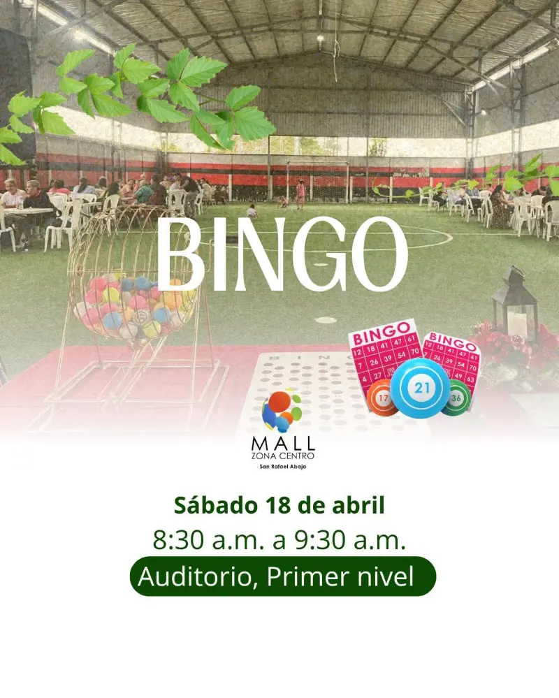 Que hacer hoy en Costa Rica: Disfrutá de un divertido bingo con premios mientras visitás el Mercadito Campesino.