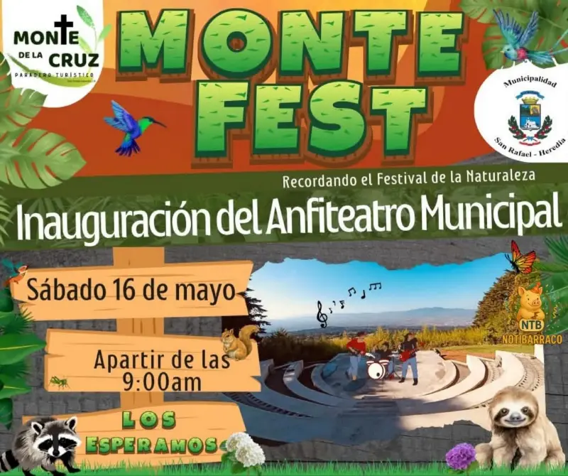 Que hacer hoy en Costa Rica: Celebrá la inauguración del anfiteatro con música, naturaleza y actividades para toda la familia.