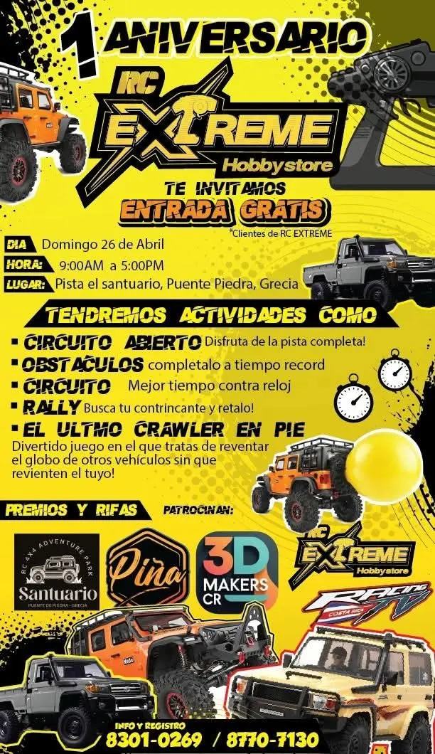 Disfrutá competencias, rifas y circuitos RC en el aniversario de RC Extreme en Grecia.