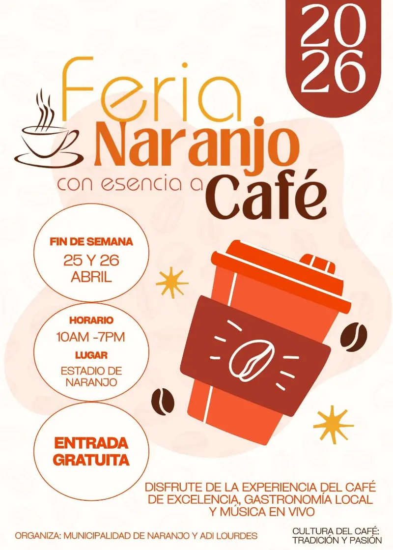 Disfrutá café, gastronomía y música en vivo en esta feria cafetalera para toda la familia.