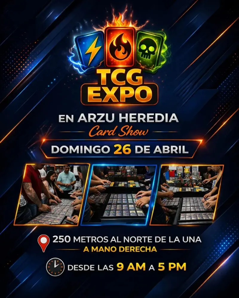 Disfrutá un evento lleno de cartas, juegos y coleccionismo en Heredia.