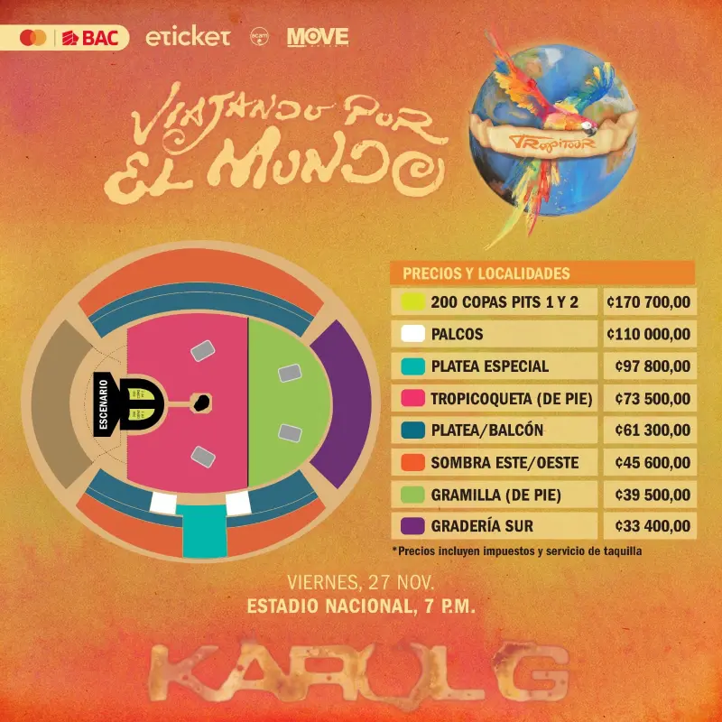 Que hacer hoy en Costa Rica: Karol G llega al Estadio Nacional con su gira “Viajando por el Mundo Tropitour” en un concierto imperdible este noviembre.