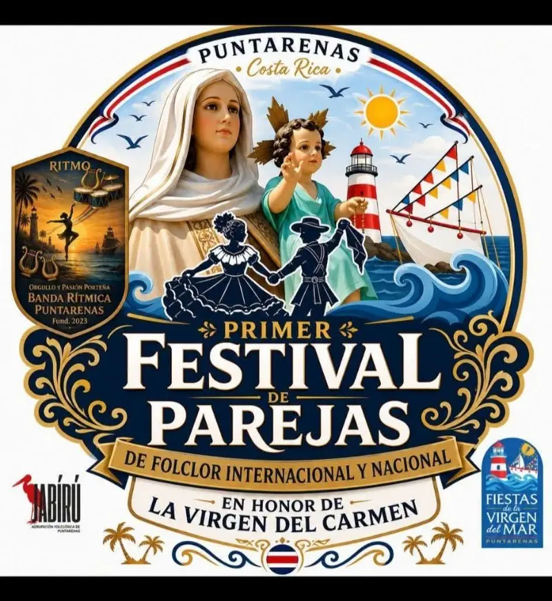 Que hacer hoy en Costa Rica: Disfrutá del pasacalles inaugural del Festival Internacional y Nacional de Folclor en Parejas Stella Maris con la Banda Rítmica de Puntarenas en el Paseo de los Turistas.
