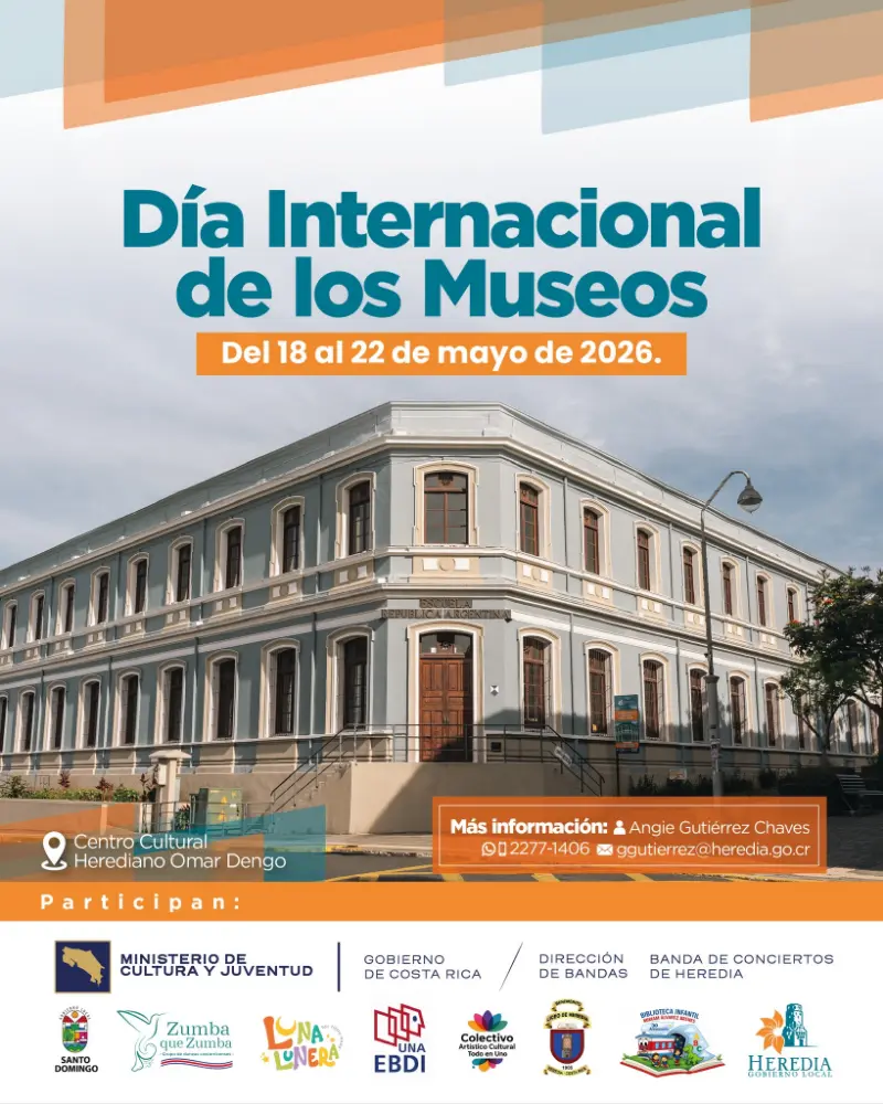 Que hacer hoy en Costa Rica: Celebrá el Día Internacional de los Museos con exposiciones, talleres, recorridos y conciertos en el Centro Cultural Herediano Omar Dengo.