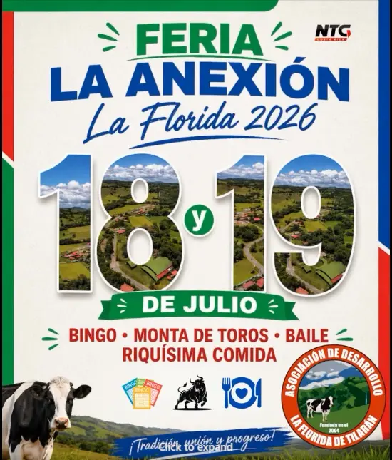 Que hacer hoy en Costa Rica: Viví dos días de tradición, monta de toros, bailes, bingo y deliciosa comida en la Feria La Anexión 2026.