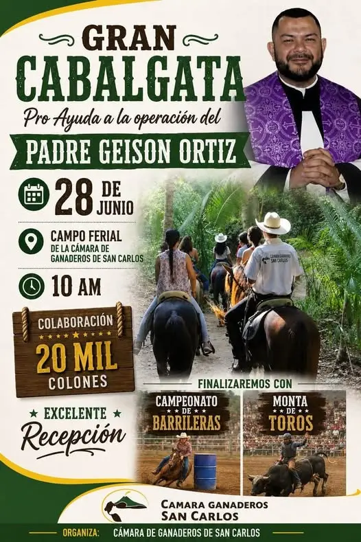 Participá en una gran cabalgata benéfica en San Carlos con barrileras, monta de toros y actividades especiales.