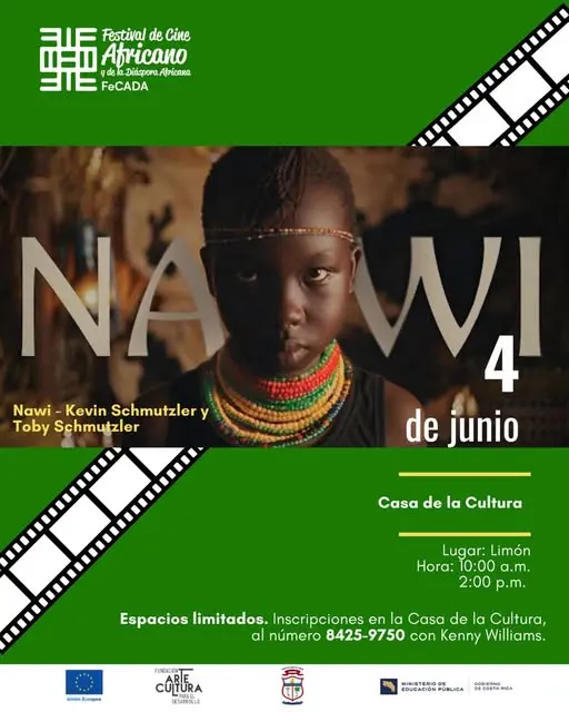 Que hacer hoy en Costa Rica: Disfrute de la proyección de la película Nawi como parte del Festival de Cine Africano y reflexione sobre temas de sueños, libertad y esperanza.