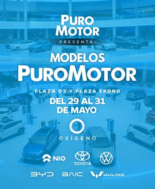 Que hacer hoy en Costa Rica: Exhibición automotriz con modelos de reconocidas marcas como Toyota, Volkswagen, BYD, BAIC, Wuling y NIO en Oxígeno Human Playground.