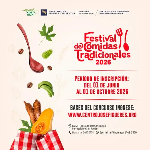 Que hacer hoy en Costa Rica: Participe en el Festival de Comidas Tradicionales 2026 y comparta las recetas, sabores y tradiciones culinarias que forman parte de la identidad costarricense.
