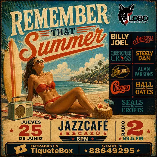 Que hacer hoy en Costa Rica: Reviva los grandes éxitos de Billy Joel, Chicago, Christopher Cross, Hall & Oates y más en una noche especial llena de clásicos interpretados en vivo.