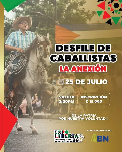 Que hacer hoy en Costa Rica: Celebrá la Anexión con un tradicional desfile de caballistas lleno de orgullo y cultura guanacasteca.