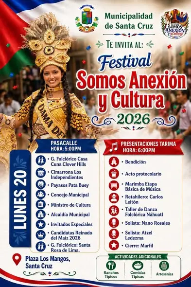 Que hacer hoy en Costa Rica: Seis días de pasacalles, marimba, danza folclórica, reinado del maíz y más en Plaza Los Mangos.