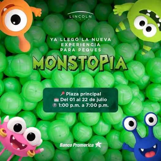 Que hacer hoy en Costa Rica: Experiencia interactiva llena de monstruitos y diversión para los peques en Lincoln Plaza.