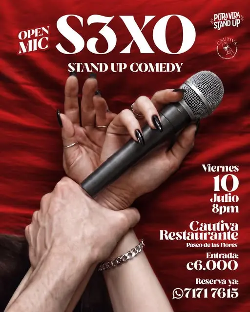 Que hacer hoy en Costa Rica: Más de 10 comediantes en escena con material nuevo para hacerte reír toda la noche.
