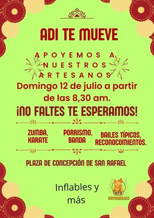 Que hacer hoy en Costa Rica: Celebrá con zumba, karate, porrismo, bailes típicos y más en la Plaza de Concepción de San Rafael.