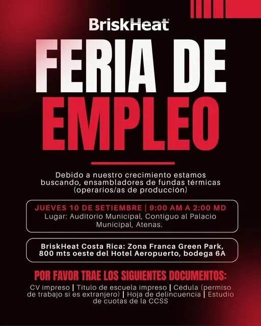 Feria de empleo para ensambladores de fundas térmicas en Atenas, con requisitos específicos para los postulantes.