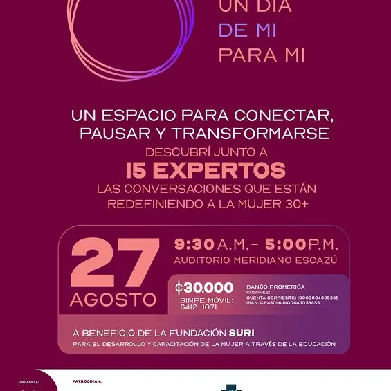 Un evento para conectar y transformar la vida de mujeres de 30 años en adelante, con expertos en diversas áreas.