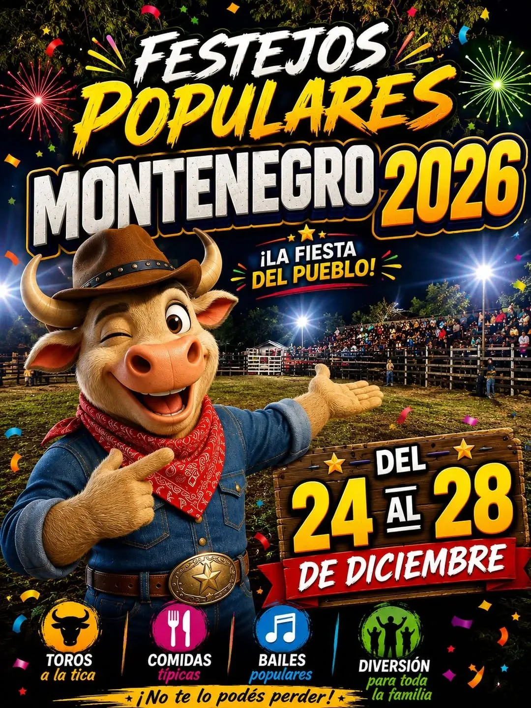 FESTEJOS POPULARES MONTENEGRO 2026 ¡LA FIESTA DEL PUEBLO!