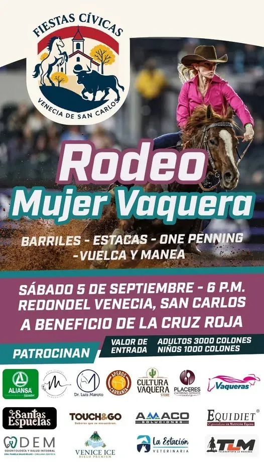 Un evento innovador en las Fiestas Cívicas de Venecia, donde mujeres demostrarán su destreza en el rodeo.