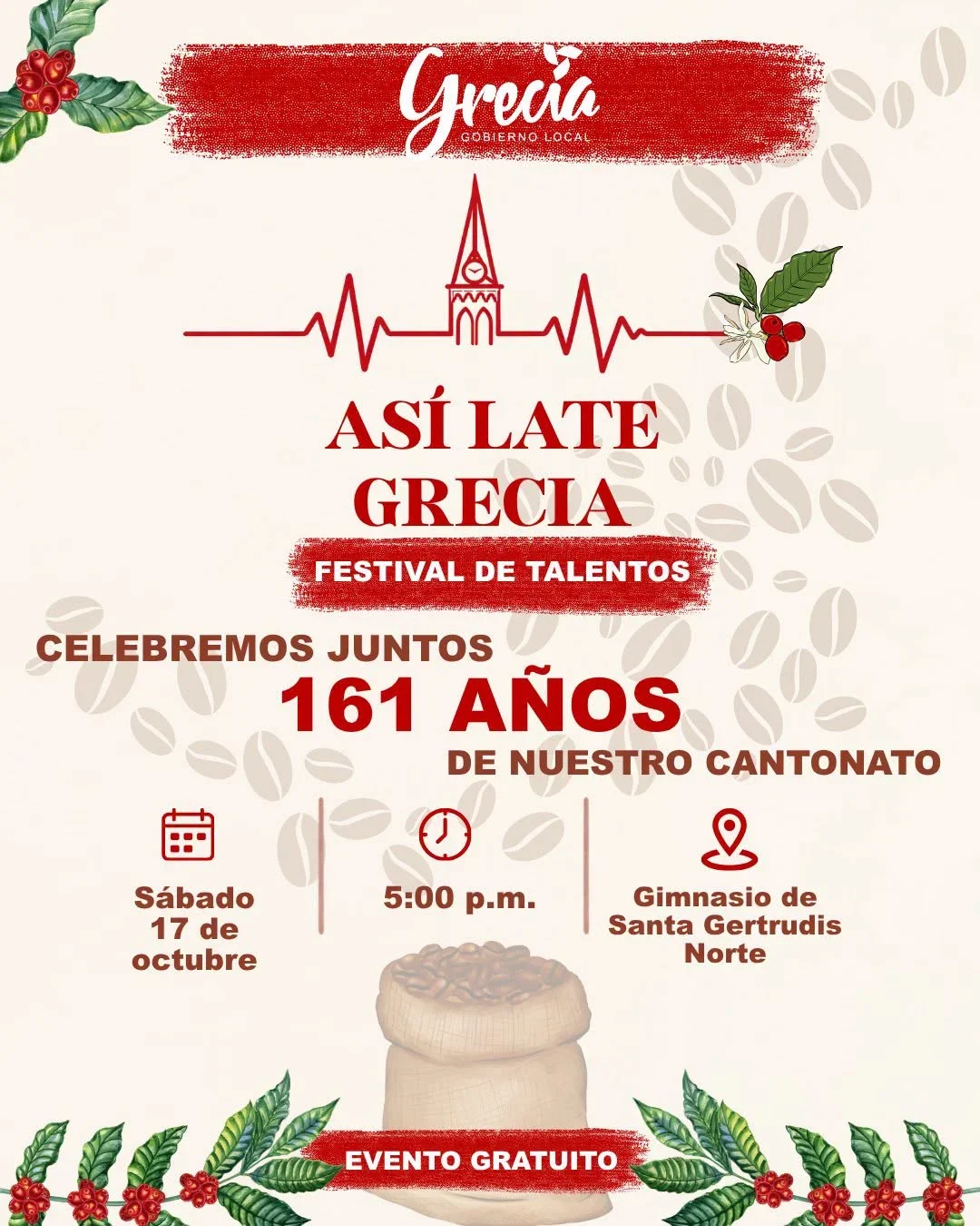 Celebra los 161 años de Grecia con música, cultura y talento local en un evento gratuito para toda la familia.