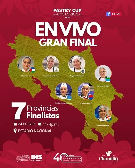 Competencia final de pastelería con talento de 7 provincias en el Estadio Nacional el 24 de septiembre.