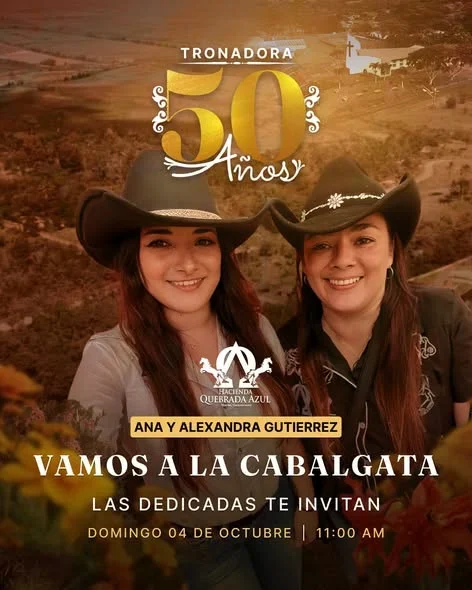 Celebra el 50 aniversario de Tronadora con una cabalgata, premios en efectivo y la participación de invitados especiales.